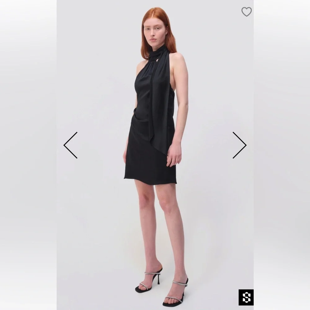 NEW SIMKHAI Siren crystal embellished black mile sandal heels Size 36 US 6 - Picture 5 of 6